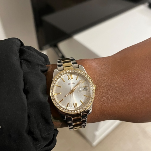 Fossil 2 tone watch main image 9